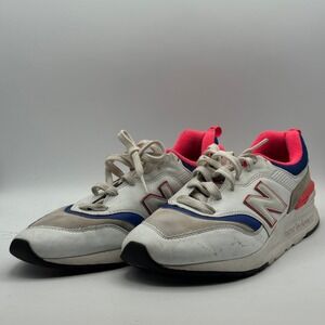 New Balance‎ 997H Shoes Mens Size 9.5 White Blue Pink Suede Mesh Athletic Snea